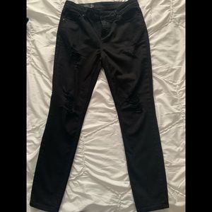 Armani Exchange black ripped jeans